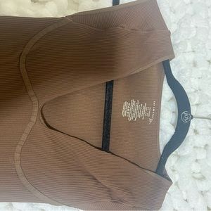 Brown free people body suit